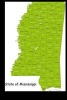 Map of Mississippi Journal (with Counties) - 150 Page Lined Notebook/Diary (Paperback) - Cool Image Photo