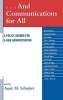 .. And Communications for All - A Policy Agenda for a New Administration (Hardcover, New) - Amit M Schejter Photo