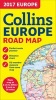 2017 Collins Map of Europe (Sheet map, folded, New edition) - Collins Maps Photo