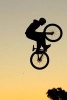 Silhouette of a Crazy Bike Trick - High Jump in the Air Journal: 150 Page Lined Notebook/Diary (Paperback) - Cs Creations Photo