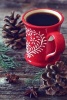 Coffee in a Red Cup and Pinecones Journal - 150 Page Lined Notebook/Diary (Paperback) - Cs Creations Photo