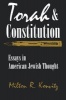 Torah and Constitution - Essays in American Jewish Thought (Paperback, New) - Milton R Konvitz Photo