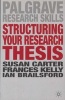 Structuring Your Research Thesis (Paperback) - Susan Carter Photo