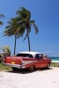 Vintage Red Car on the Beach in Cuba Journal - 150 Page Lined Notebook/Diary (Paperback) - Cs Creations Photo