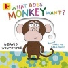 What Does Monkey Want? (Board book) - David Wojtowycz Photo