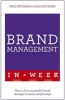 Brand Management in a Week - How to be a Successful Brand Manager in Seven Simple Steps (Paperback) - Paul Hitchens Photo