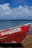 Red Lifeguard Boat on the Beach in Italy Journal - 150 Page Lined Notebook/Diary (Paperback) - Cs Creations Photo