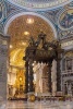 Baldacchino and Choir of St. Peter's Basilica in the Vatican - Blank 150 Page Lined Journal for Your Thoughts, Ideas, and Inspiration (Paperback) - Unique Journal Photo