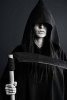 A Hooded Grim Reaper Holding Her Scythe - Blank 150 Page Lined Journal for Your Thoughts, Ideas, and Inspiration (Paperback) - Unique Journal Photo