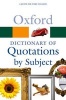 Oxford Dictionary of Quotations by Subject (Paperback, 2nd Revised edition) - Susan Ratcliffe Photo