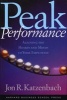 Peak Performance - Aligning the Hearts and Minds of Your Employees (Hardcover) - Jon R Katzenbach Photo