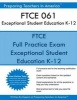 Ftce 061 Exceptional Student Education K-12 - Ftce Ese Exceptional Student Education (Paperback) - Preparing Teachers in America Photo