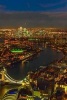 Panoramic Aerial View of London, England at Night - Blank 150 Page Lined Journal for Your Thoughts, Ideas, and Inspiration (Paperback) - Unique Journal Photo