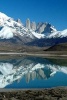 Patagonia Fitz Roy Cerro Torre Mountain Reflected in Argentina - Blank 150 Page Lined Journal for Your Thoughts, Ideas, and Inspiration (Paperback) - Unique Journal Photo