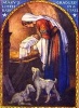 Mary Laying Jesus in the Manger (Cards) - Margaret Tarrant Photo