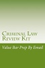 Criminal Law Review Kit - Score Impressively in Law School, on the Bar and the Fylse. (Paperback) - Value Bar Prep by Email Photo