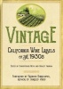 Vintage - California Wine Labels of the 1930s (Paperback) - Christopher Miya Photo