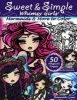 Sweet & Simple Whimsy Girls - Mermaids and More to Color (Paperback) - Hannah Lynn Photo