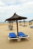 Sun Loungers and Parasols on Victoria Beach in Cadiz Spain Journal - 150 Page Lined Notebook/Diary (Paperback) - Cool Image Photo