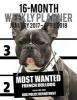 Most Wanted French Bulldog 2017-2018 Weekly Planner - 16 Month - Large (11 X 8.5-Inches) Daily Diary Monthly Yearly Calendar (Paperback) - Ironpower Publishing Photo