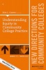 Understanding Equity in Community College Practice, Number 172 - New Directions for Community Colleges (Paperback) - Erin L Castro Photo