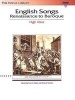 English Songs Renaissance to Baroque - High Voice (Paperback) - Various Photo