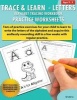 Trace & Learn Letters Alphabet Tracing Workbook Practice Worksheets - Daily Practice Guide for Pre-K Children (Paperback) - Shobha Photo