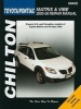 Chilton's Toyota Matrix & Pontiac Vibe 2003-08 Repair Manual (Paperback) - Jay Storer Photo