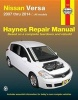 Nissan Versa Automotive Repair Manual - 2007-2014 (Paperback) - Editors Of Haynes Manuals Photo