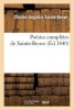 Poesies Completes de Sainte-Beuve (French, Paperback) - Charles Augustin Sainte Beuve Photo