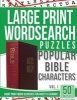 Large Print Wordsearches Puzzles Popular Bible Characters - Giant Print Word Searches for Adults & Seniors (Large print, Paperback, large type edition) - Bible Word Search Photo