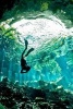 Diving in a Cenote in the Yucatan Peninsula Mexico Journal - 150 Page Lined Notebook/Diary (Paperback) - Cs Creations Photo