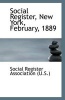 Social Register, New York, February, 1889 (Paperback) - Social Register Association US Photo