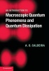 An Introduction to Macroscopic Quantum Phenomena and Quantum Dissipation (Hardcover, New) - A O Caldeira Photo