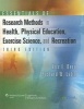 Essentials of Research Methods in Health, Physical Education, Exercise Science, and Recreation (Hardcover, 3rd Revised edition) - Kris E Berg Photo