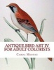 Antique Bird Art IV - For Adult Colorists (Paperback) - Carol Mennig Photo