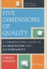 Five Dimensions of Quality - A Common Sense Guide to Accreditation and Accountability (Hardcover) - Linda Suskie Photo