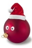 Christmas Ornament with a Santa Hat Journal - 150 Page Lined Notebook/Diary (Paperback) - Cool Image Photo