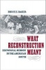 What Reconstruction Meant - Historical Memory in the American South (Paperback) - Bruce E Baker Photo