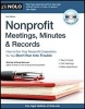 Nonprofit Meetings, Minutes & Records - How to Run Your Nonprofit Corporation So You Don't Run Into Trouble (Paperback, 2nd) - Anthony Mancuso Photo