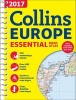 2017 Collins Essential Road Atlas Europe (Spiral bound, New edition) - Collins Maps Photo