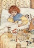 Girl in Bed with Toys - Get Well Greeting Card (Cards) - MD Spooner Photo