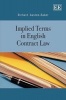 Implied Terms in English Contract Law (Hardcover) - Richard Austen Baker Photo