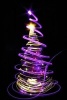 A Christmas Tree Surrounded in Purple Light - Blank 150 Page Lined Journal for Your Thoughts, Ideas, and Inspiration (Paperback) - Unique Journal Photo