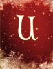 U - Monogram Initial U, Christmas Notebook/Journal/Diary 100 Pages, 8.5 X 11 (Paperback) - Christmas Monogram Notebook Collection Photo