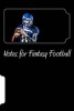 Notes for Fantasy Football - A 6 X 9 Lined Notebook (Paperback) - Sportsbooks Photo