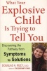 What Your Explosive Child Is Trying to Tell You - Discovering the Pathway from SYMPTOMS to SOLUTIONS (Paperback) - Douglas A Riley Photo