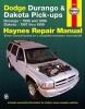 Dodge Durango and Dakota Pick-ups (1997-1999) Automotive Repair Manual (Paperback) - Jeff Kibler Photo