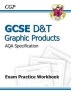 GCSE D&T Graphic Products AQA Exam Practice Workbook (Paperback) - CGP Books Photo