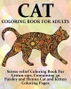 Cat Coloring Book for Adults - Stress-Relief Coloring Book for Grown-Ups, Containing 40 Paisley and Henna Cat and Kitten Coloring Pages (Paperback) - Coloring Books Now Photo